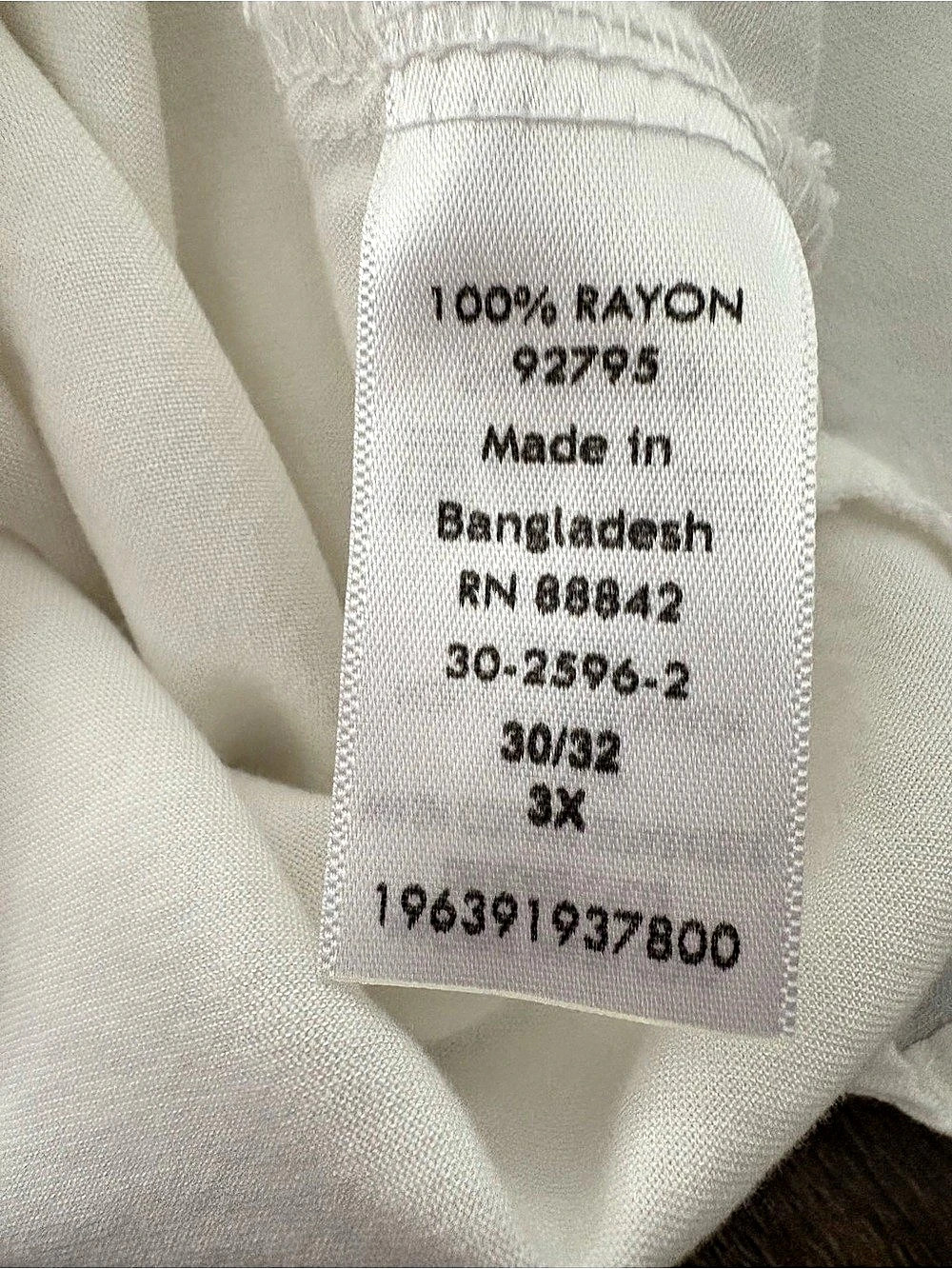 Woman Within Rayon Three-Quarter Sleeve Effortless Tab-front Blouse White 3x - Picture 5 of 8